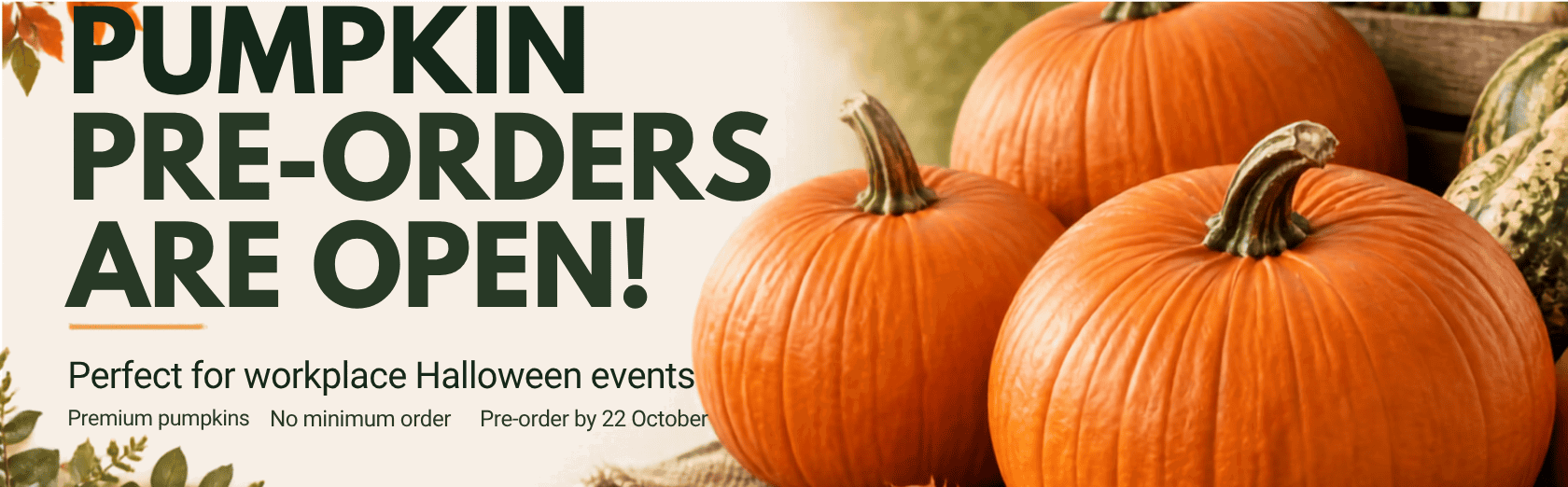 Workplace Pumpkin Pre-Order Banner